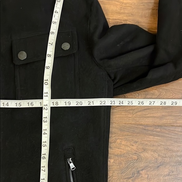 Michael Kors Heavy Black Wool Jacket with Stand-Up Collar - Picture 14 of 16